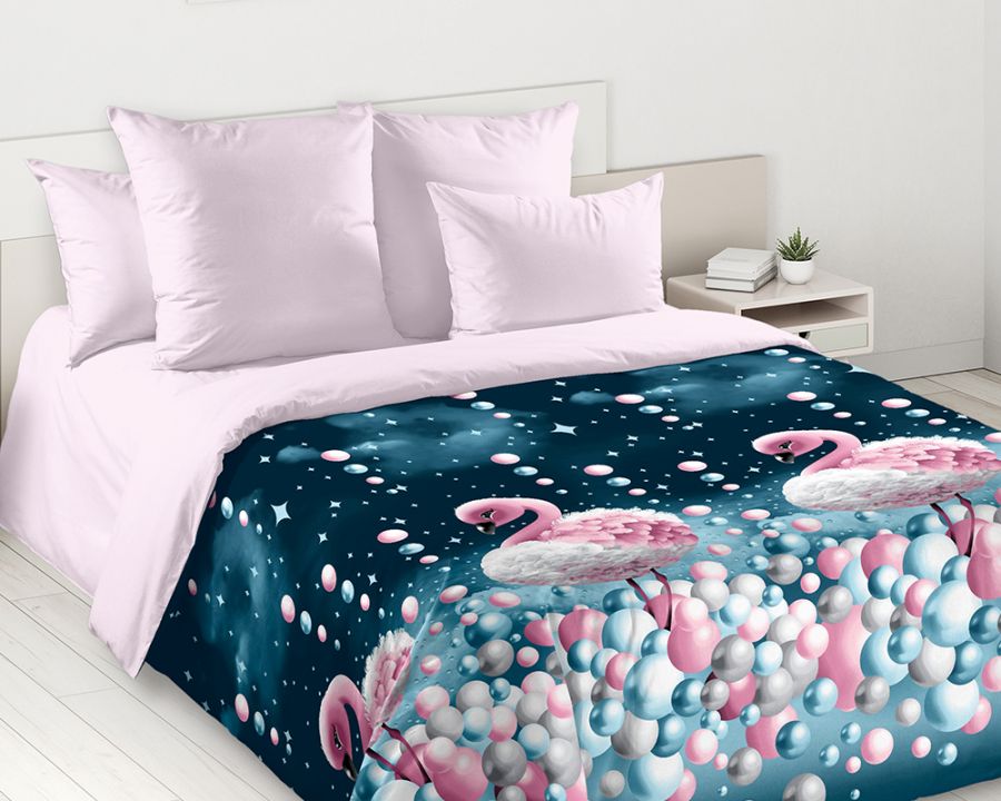 Перкаль [в ассортименте] Постельное белье Розовый фламинго постельное белье