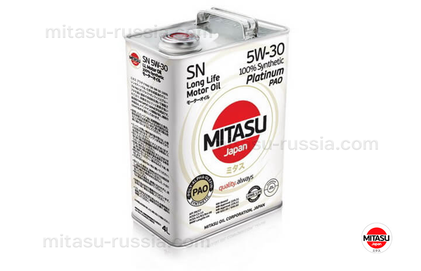 MITASU PLATINUM PAO SN 5W-30, 4л