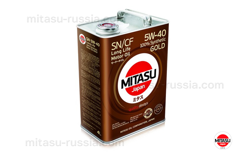 MITASU GOLD LL SN/CF 5W-40, 4л
