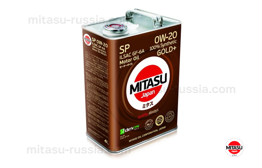MITASU GOLD Plus SP 0W-20, 4л