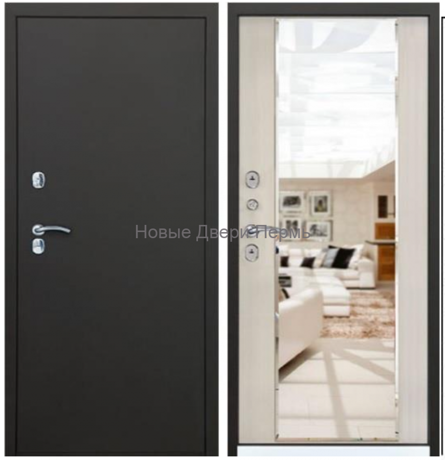 Входная дверь Аляска Тепло Зеркало с терморазрывом