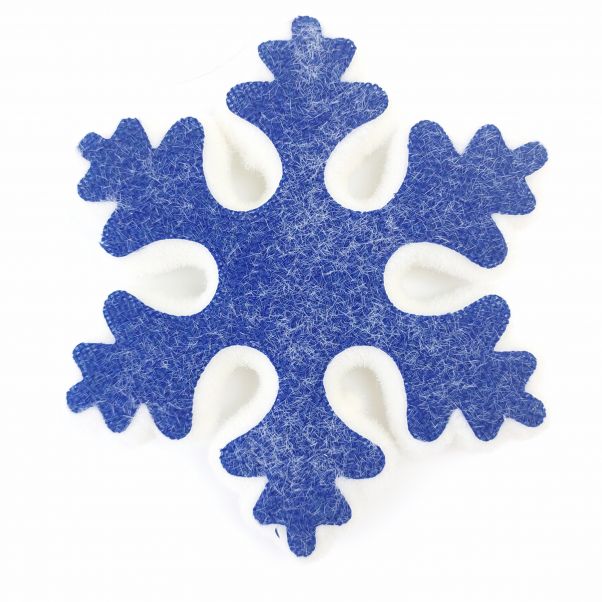Синее украшение в виде снежинки