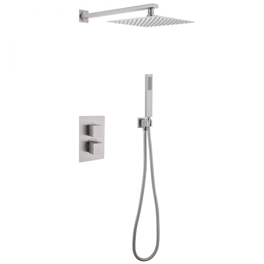 Душевая система ABBER Daheim AF8251SP скрытого монтажа без излива, термостат, сатин