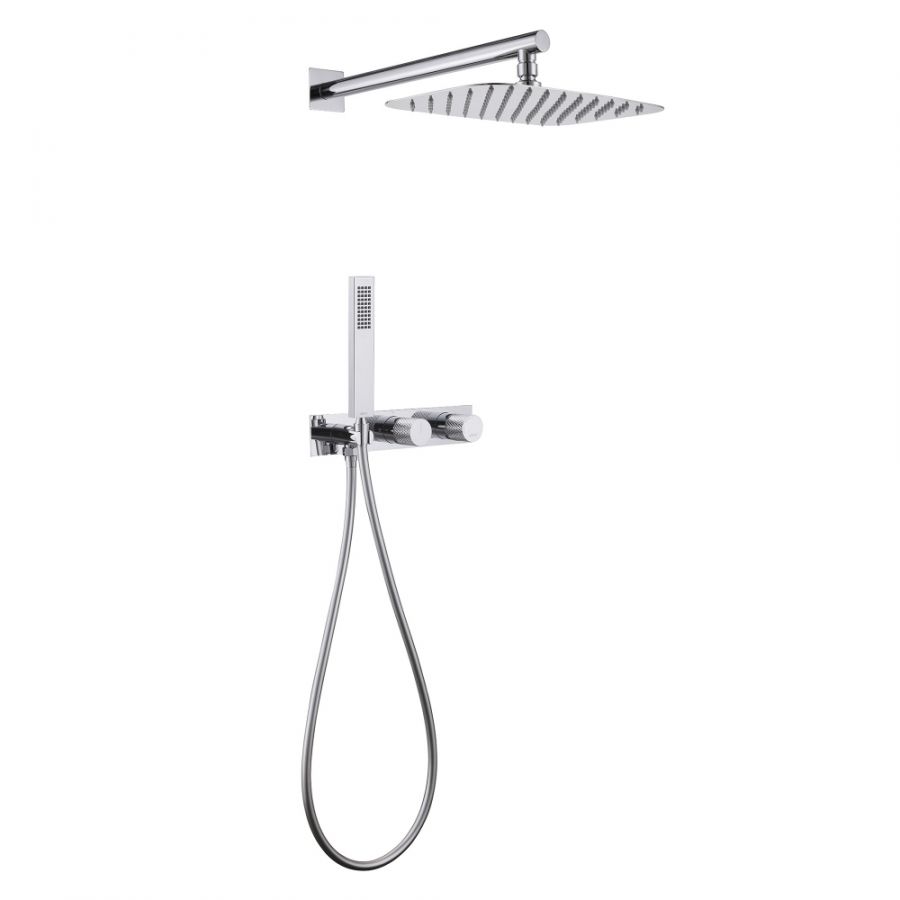 Душевая система ABBER Rund AF8718 скрытого монтажа без излива, хром