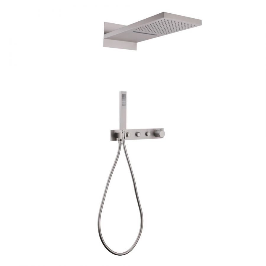 Душевая система ABBER Rund AF8752SP скрытого монтажа без излива, термостат, сатин