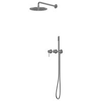 Душевая система ABBER Wasser Kreis 316 AF8118BGG скрытого монтажа без излива, оружейная сталь брашированная