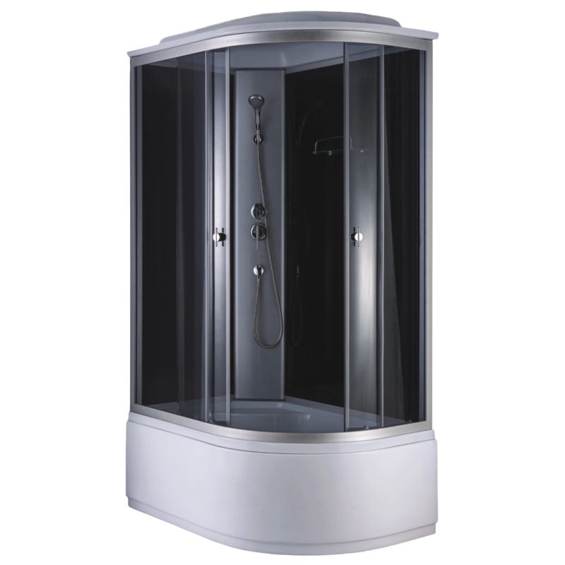 Душевая кабина Loranto 120х80 левосторонняя, высокий поддон, прозрачное стекло CS-886EATM/B-120