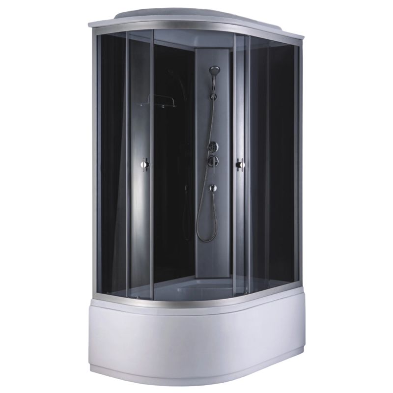 Душевая кабина Loranto 120х80 правосторонняя, высокий поддон, прозрачное стекло CS-887EATM/B-120