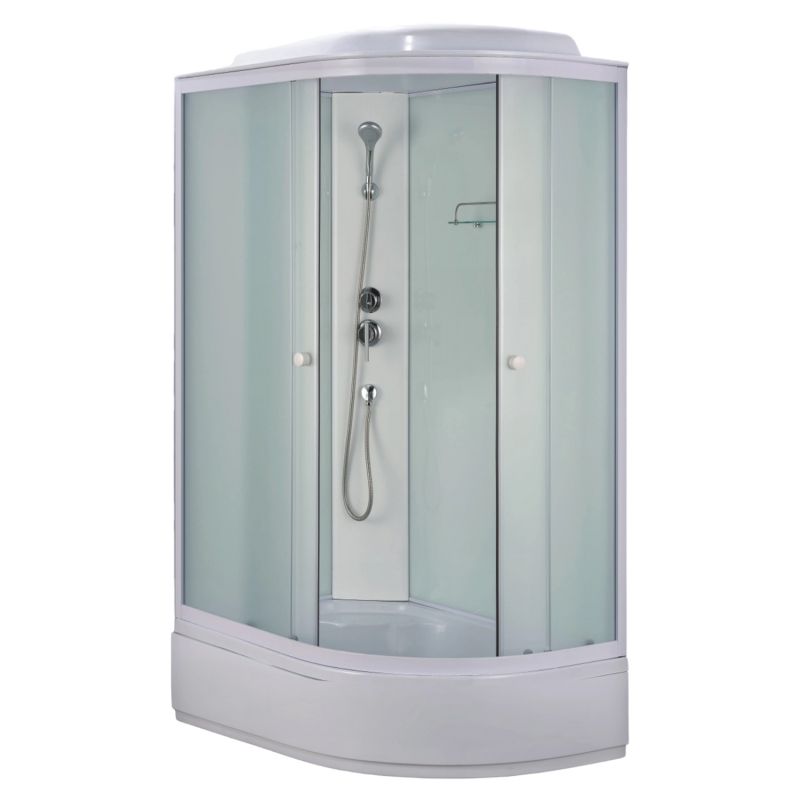 Душевая кабина Loranto 120х80 левосторонняя, средний поддон, прозрачное стекло CS-985-LTM/W-120