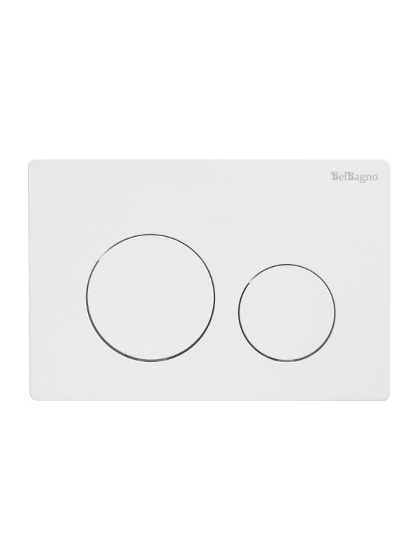 Кнопка смыва BelBagno BB-03C-BL, белый глянец
