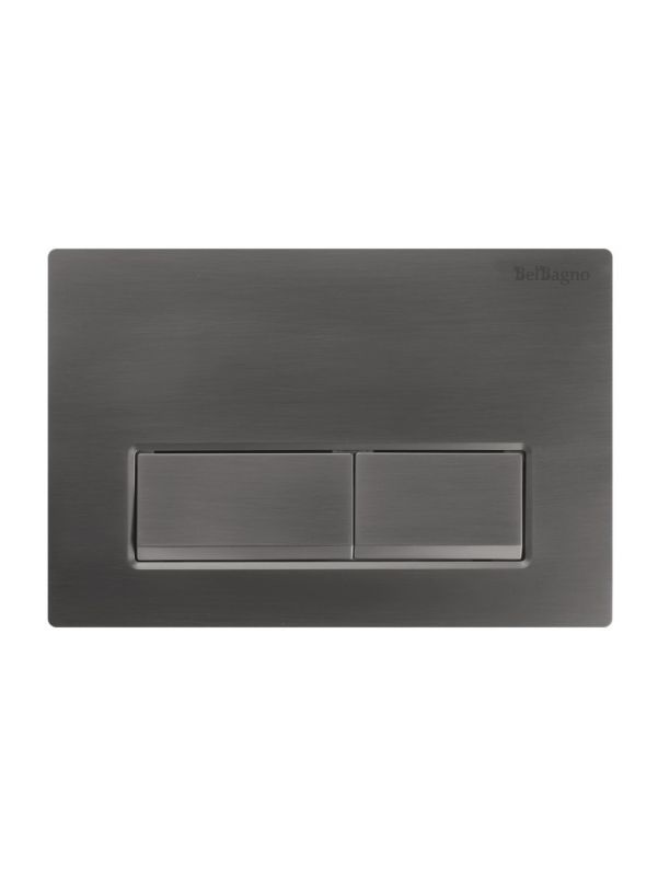 Кнопка смыва BelBagno BB-15R-GM, оружейная сталь
