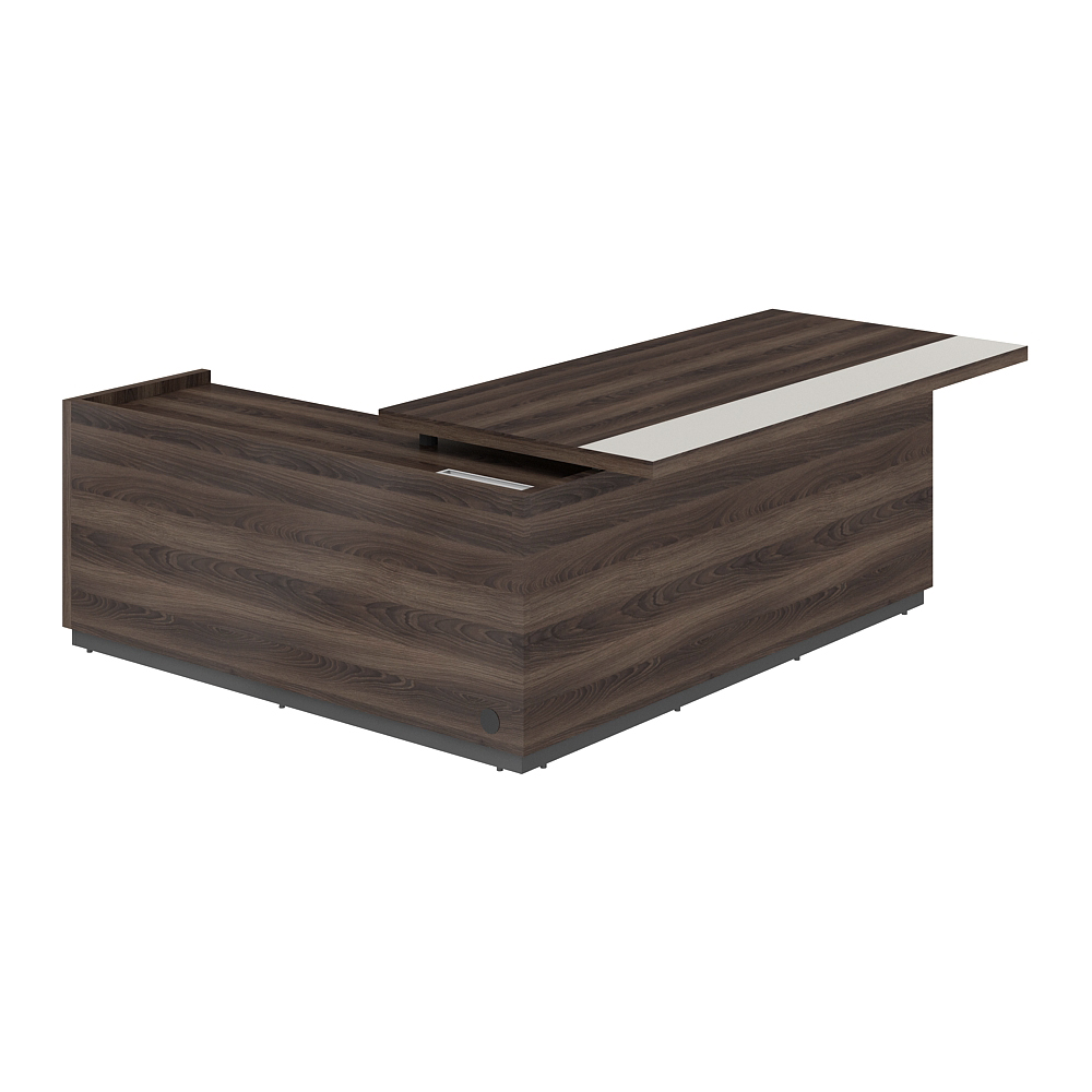 Стол для руководителя с комбинированной столешницей, правый 2050х1850х750 мм