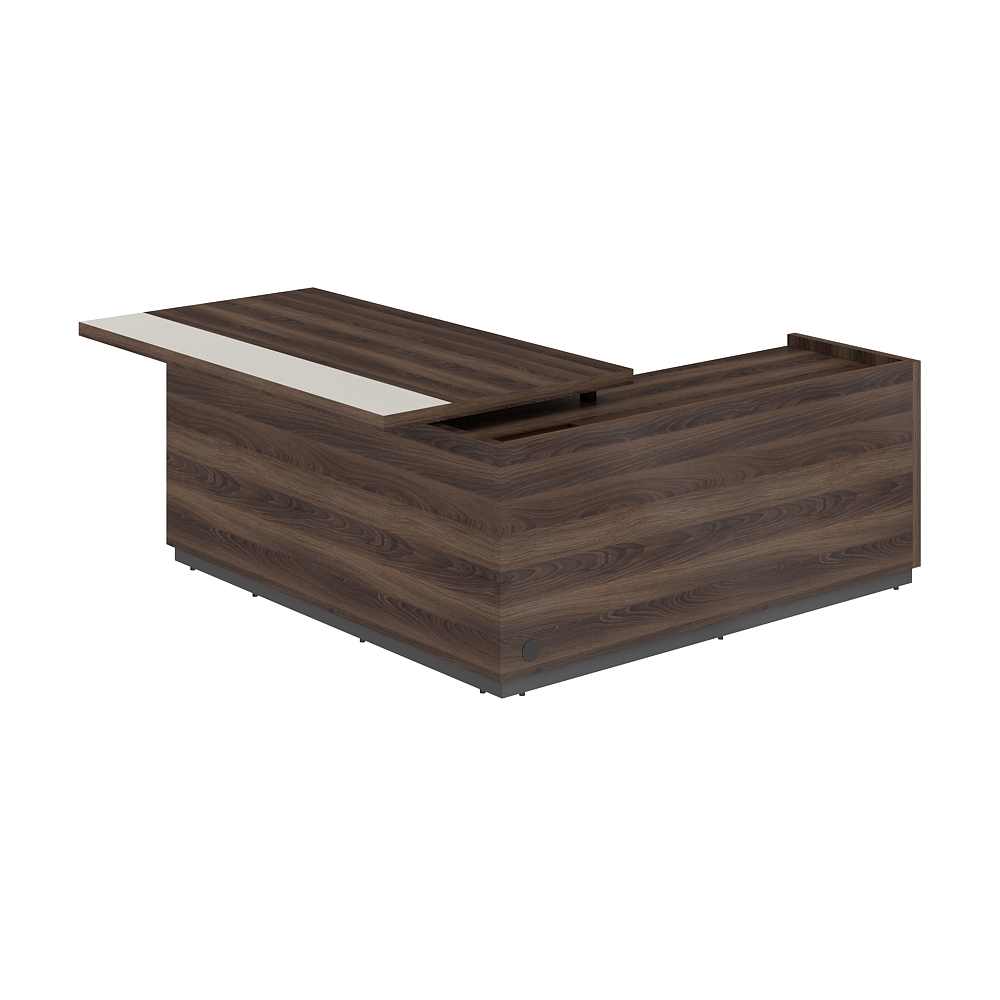 Стол для руководителя с комбинированной столешницей, левый 1850х1850х750 мм