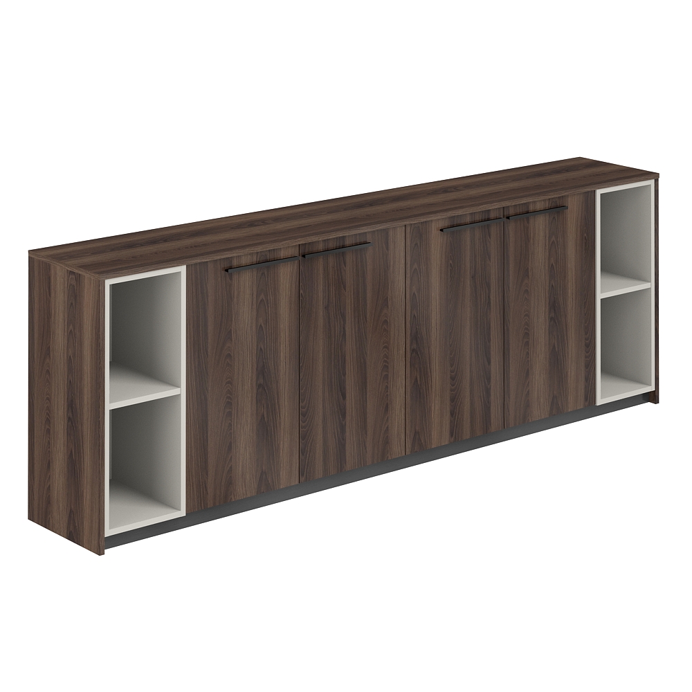 Шкаф низкий (2 шт) с 2-мя стеллажами, 2440х410х842