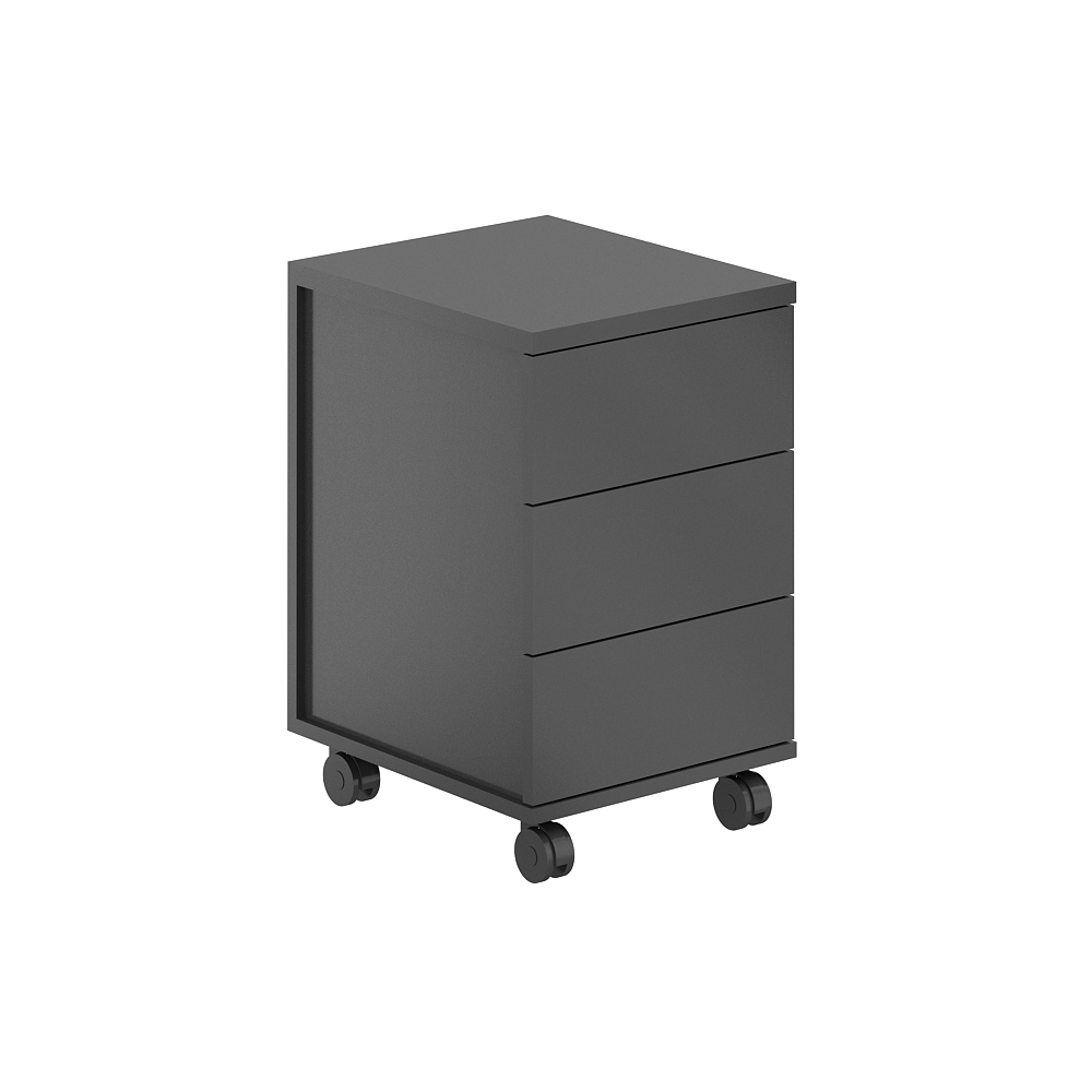 Тумба мобильная 3 ящика метаб.