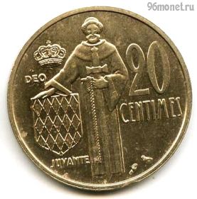 Монако 20 сантимов 1962