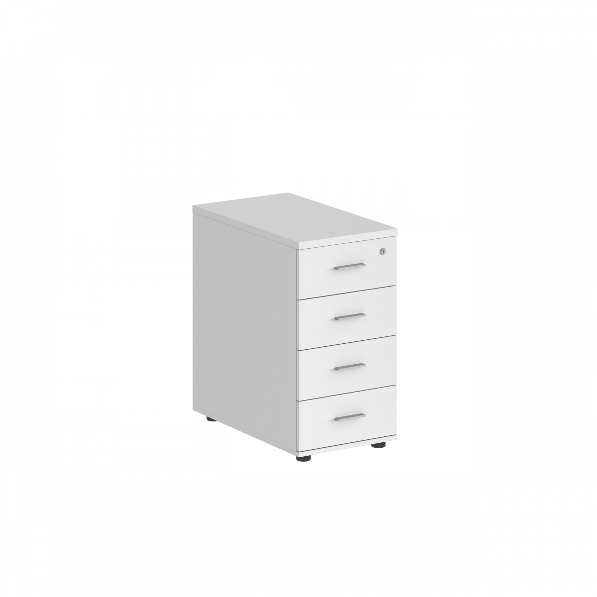 Тумба приставная 400х600х725 с 4 ящ., с замком без топа