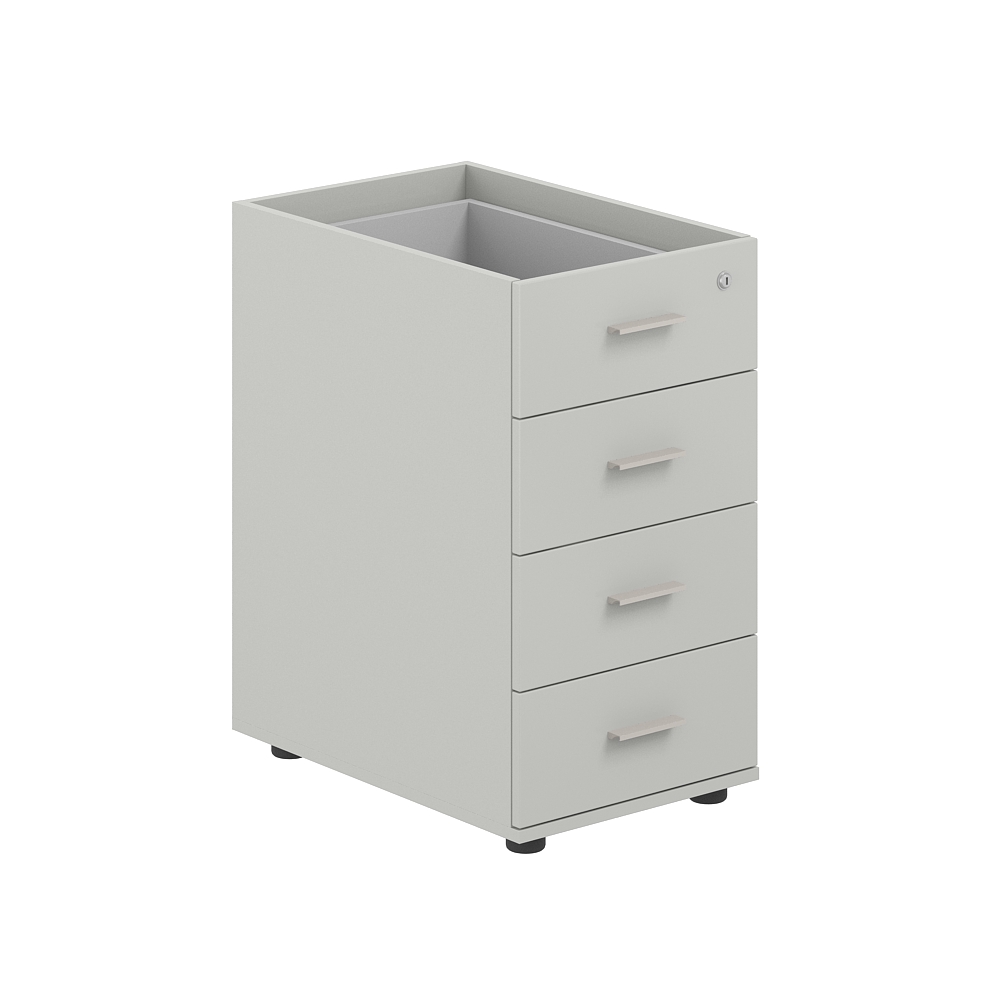 Тумба приставная 400х600х725 с 4 ящ., с замком без топа