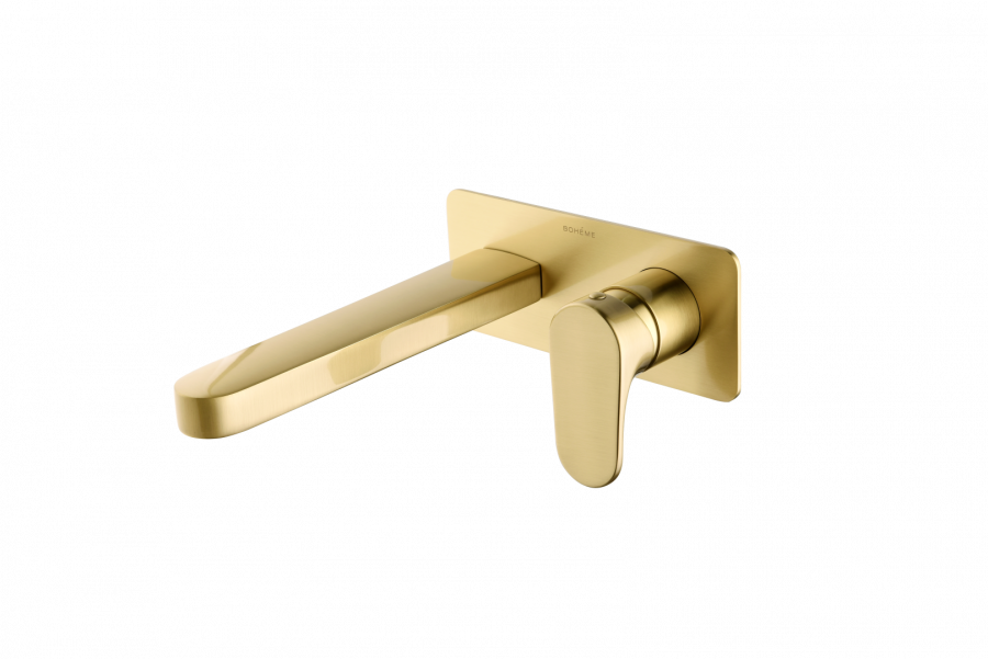 Смеситель для умывальника из стены SPECTRE Matt Gold