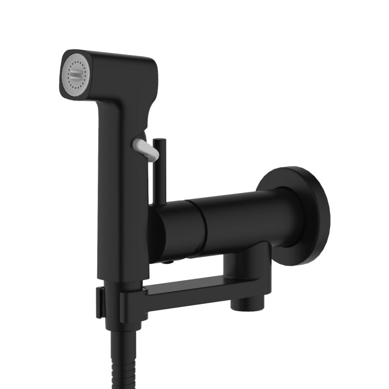 Смеситель с гигиеническим душем Aquatek НИКА, черный матовый AQ1819MB
