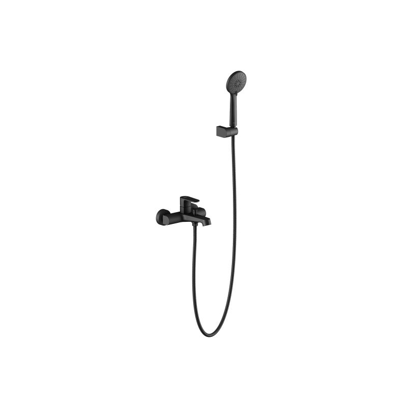 Смеситель для ванны и душа с лейкой Aquatek ОБЕРОН, черный матовый AQ1249MB