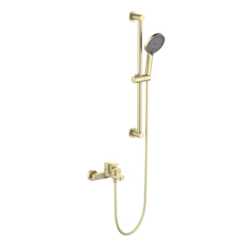 Смеситель для ванны и душа с лейкой Aquatek ЛУГАНО, золото шлифованное AQ1748BG