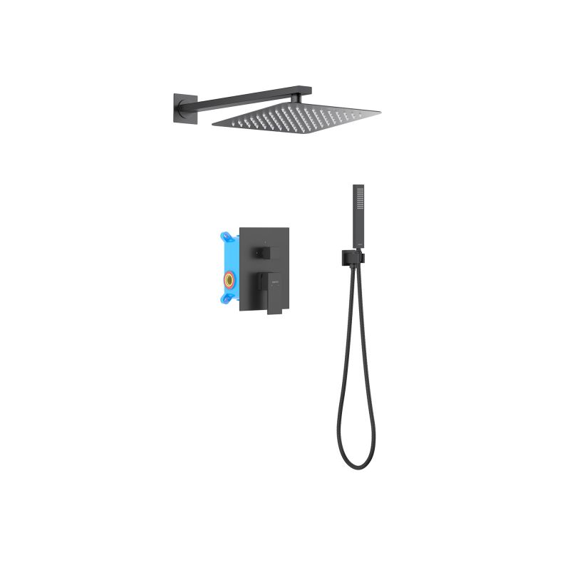 Душевой комплект встраиваемый Aquatek ЛИБРА, черный матовый AQ1672MB