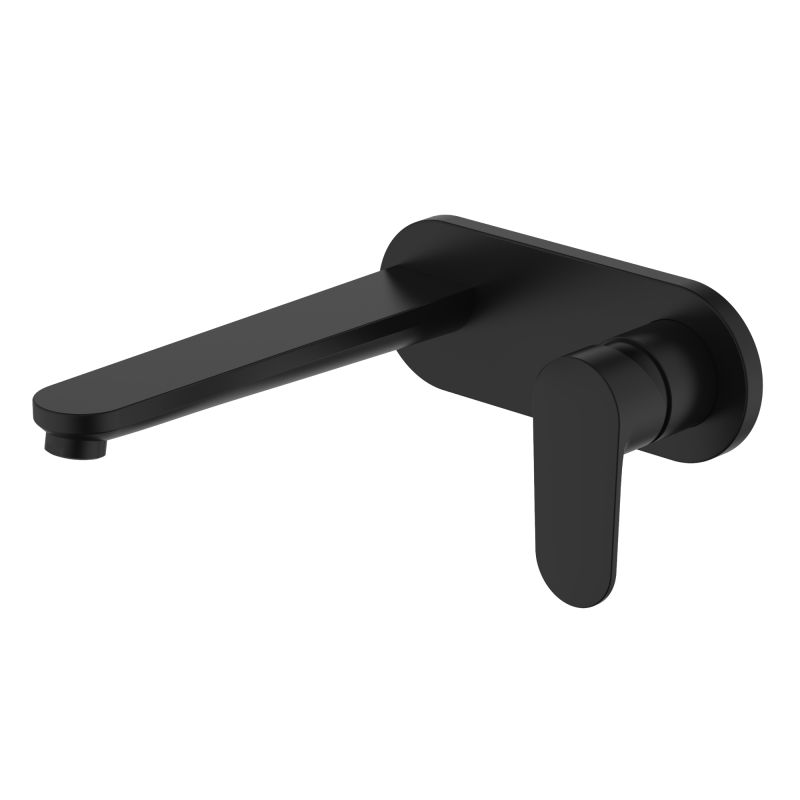 Смеситель для раковины на стену (встраиваемый) Aquatek НИКА, черный матовый AQ1813MB