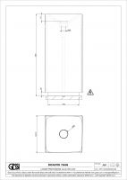 Свободностоящая раковина Gessi Incastri 75609 с LED подсветкой, высота 90 см схема 2