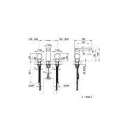 Смеситель для раковины Gessi Perle 74165 без донного клапана с вентилями-сферами из мрамора Emperador Dark и муранского стекла Pulegoso схема 2