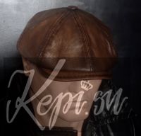 Кепи кожаная Камбэк Бро восьмиклинка, шапка хулиганка