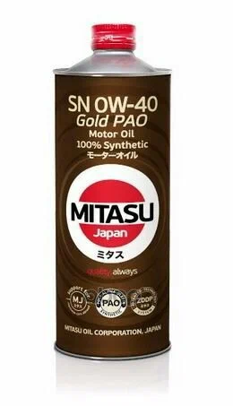 MITASU GOLD PAO SN 0W-40, 1л