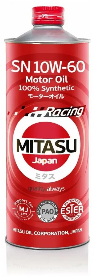 MITASU RACING MOTOR OIL SN 10W-60, 1л