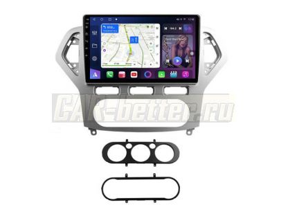 Магнитола Ford Mondeo 4 2006-2010, рамка серебро, Farcar (TM1231M)