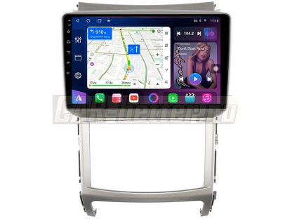 Магнитола Hyundai ix55 2008-2013, рамка серебро, Farcar (TM437M)