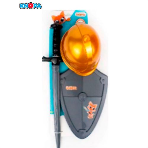 Набор оружия «Золотой воин» золотой шлем, щит и меч КНОПА