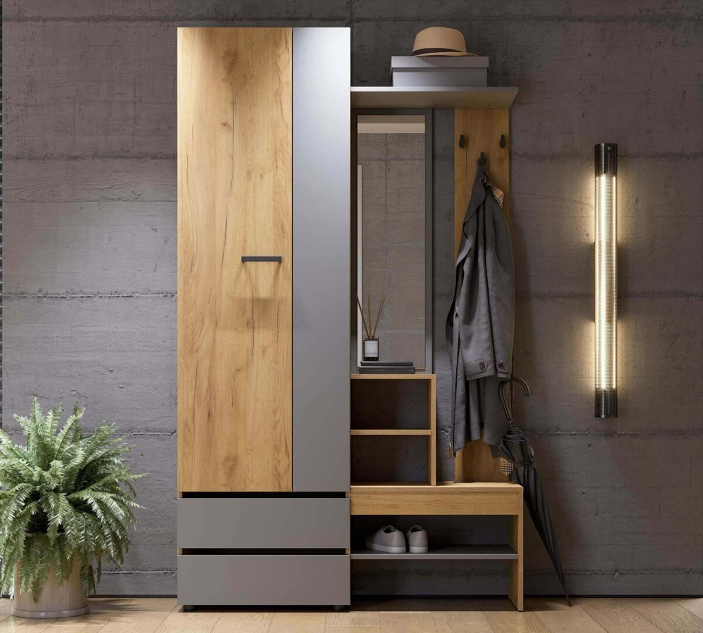 Вешалка с зеркалом АБРАУ