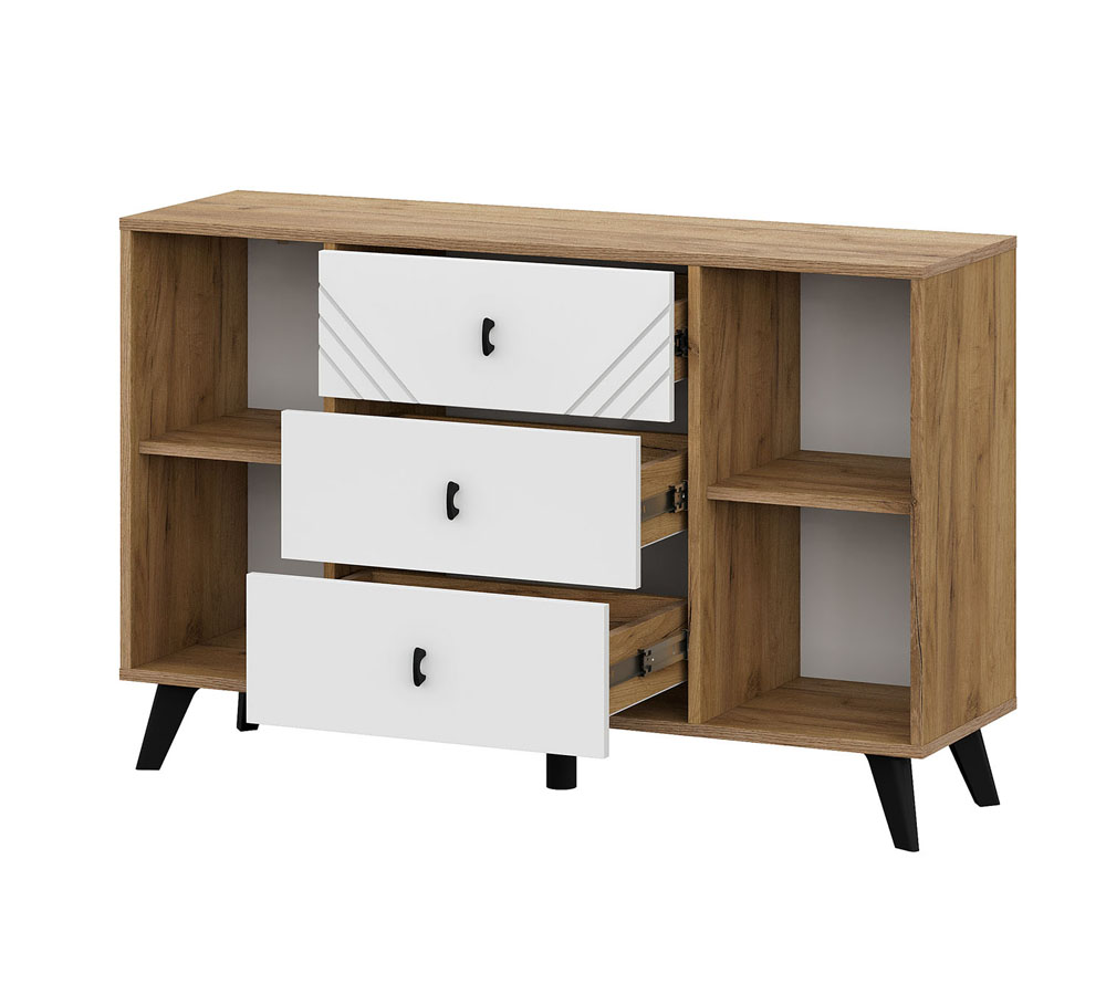 Модульная система "Байкал" Комод 3 ящика двухстворчатый