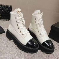 Ботинки Chanel с мехом Premium