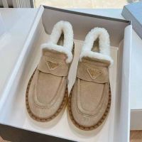 Лоферы PRADA с мехом Premium