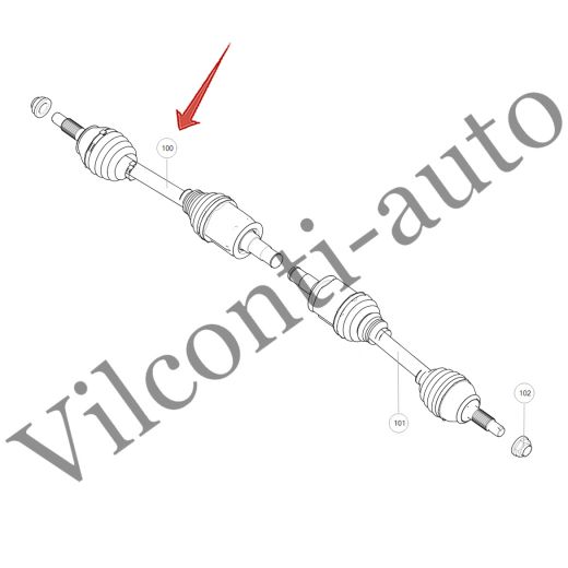 ПРИВОДНОЙ ВАЛ ПЕРЕДНИЙ ПРАВЫЙ TANK 300 2303101XKM14A 100% ОРИГИНАЛ