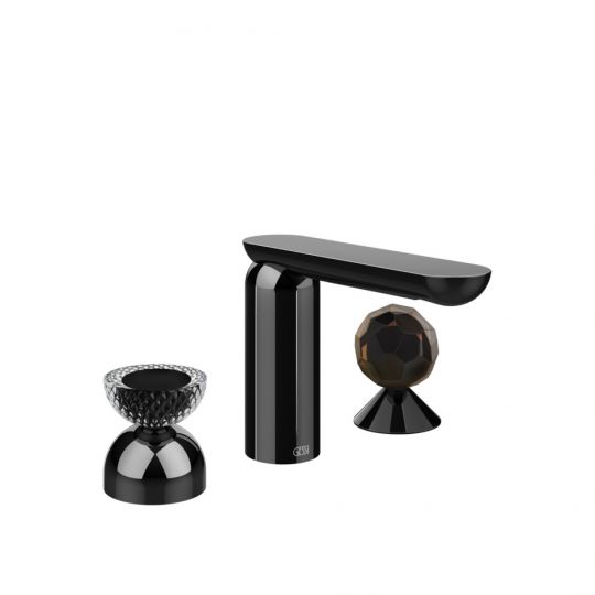 Смеситель для раковины Gessi Perle 74728 без донного клапана с вентилем-полусферой из муранского стекла Balloton и вентилем-сферой из муранского стекла Sfaccettato схема 3