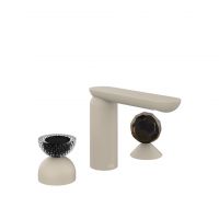 Смеситель для раковины Gessi Perle 74728 без донного клапана с вентилем-полусферой из муранского стекла Balloton и вентилем-сферой из муранского стекла Sfaccettato схема 12