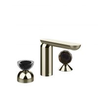 Смеситель для раковины Gessi Perle 74728 без донного клапана с вентилем-полусферой из муранского стекла Balloton и вентилем-сферой из муранского стекла Sfaccettato схема 14