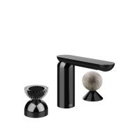 Смеситель для раковины Gessi Perle 74768 без донного клапана с вентилем-полусферой из муранского стекла Balloton и вентилем-сферой из муранского стекла Pulegoso схема 3