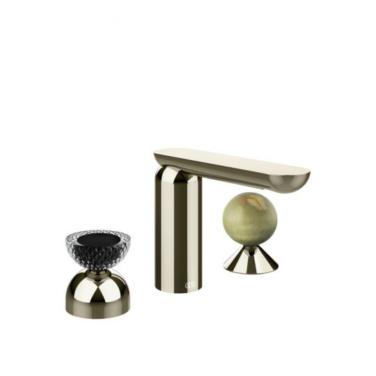 Смеситель для раковины Gessi Perle 74758 без донного клапана с вентилем-полусферой из муранского стекла Balloton и вентилем-сферой из камня Onyx Green схема 14 Смеситель для раковины Gessi Perle 74758 без донного клапана с вентилем-полусферой из муранского стекла Balloton и вентилем-сферой из камня Onyx Green схема 14