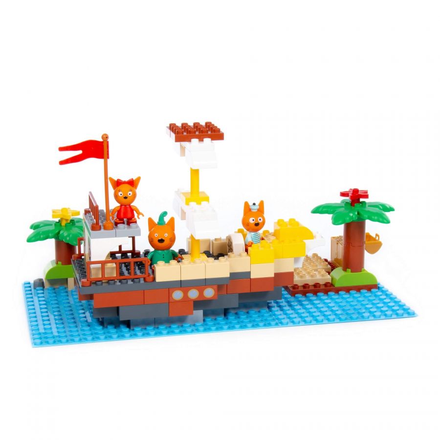 Конструктор "Макси" - "Три кота. В поисках сокровищ" (112 элементов) (в пакете)