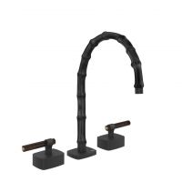 Смеситель для раковины Gessi Jacqueline 77215 со средним изливом и Г-образным вентилем под дерево схема 10