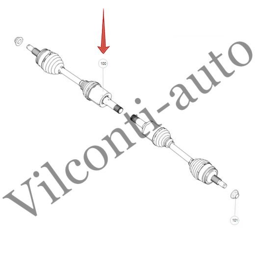 ПРИВОДНОЙ ВАЛ ПЕРЕДНЕЙ ОСИ L/R TANK 700 2303100XPR01A 100% ОРИГИНАЛ
