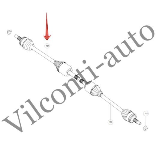 ПРИВОДНОЙ ВАЛ ЗАДНЕЙ ОСИ ПРАВЫЙ TANK 700 2403101XPR01A 100% ОРИГИНАЛ